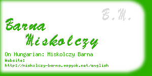 barna miskolczy business card